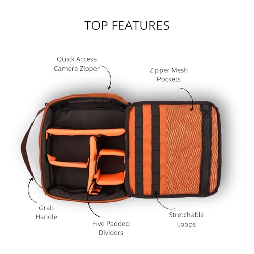 Image of CarryPro Camera Cube V2.0 with Sling Belt | Water-Resistant for Nikon Canon Sony & All DSLR Cameras | DSLR SLR Padded Camera Case for Travel | Camera Lens Kit Bag (Black)