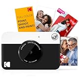 Kodak PRINTOMATIC Digital Instant Print Camera (Black), Full Color Prints On ZINK 2x3 Sticky-Backed Photo Paper - Print Memories Instantly