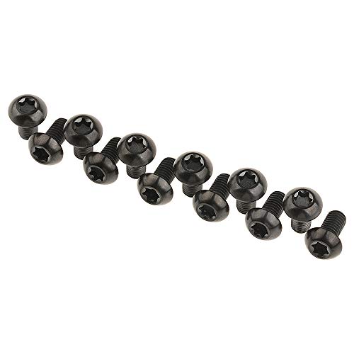 Image of 12Pcs Ti Titanium Bolts Torx M5x10 Bicycle Bike Disc Brake Cycle Rotor Screws Gr5 (Black)