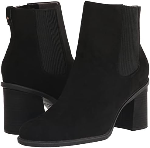 Dr. Scholl's Womens Ride Away Block Heel Bootie Black Fabric 6 M | Image 6