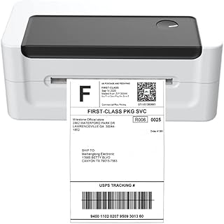 USB Shipping Label Printer,4x6 Desktop Thermal Label Printer for Small Business, USPS, FedEx, Shopify, Ebay, Amazon and Else Compatible Windows, Mac, Android & iOS…