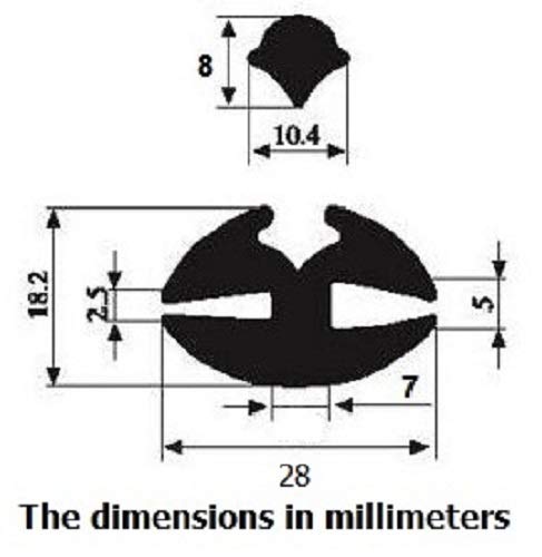 Window Rubber Seal 13/64" X 3/32" Locking Gasket For Windshield And Windows Cars, Boats And Heavy Equipment (33 Feet) #TOP2