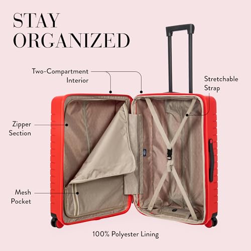 Bric's 28" Expandable Spinner Suitcase - Travel Luggage with TSA-Approved Lock and Hard Shell Exterior - B|Y Ulisse - Red3