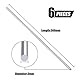 Swpeet 6 Stück 1/10 Zoll Aluminium massiv Rundstange Stange Stock Kit Durchmesser 3 mm Länge 300 mm Perfekt für verschiedene Wellen Miniaturachse