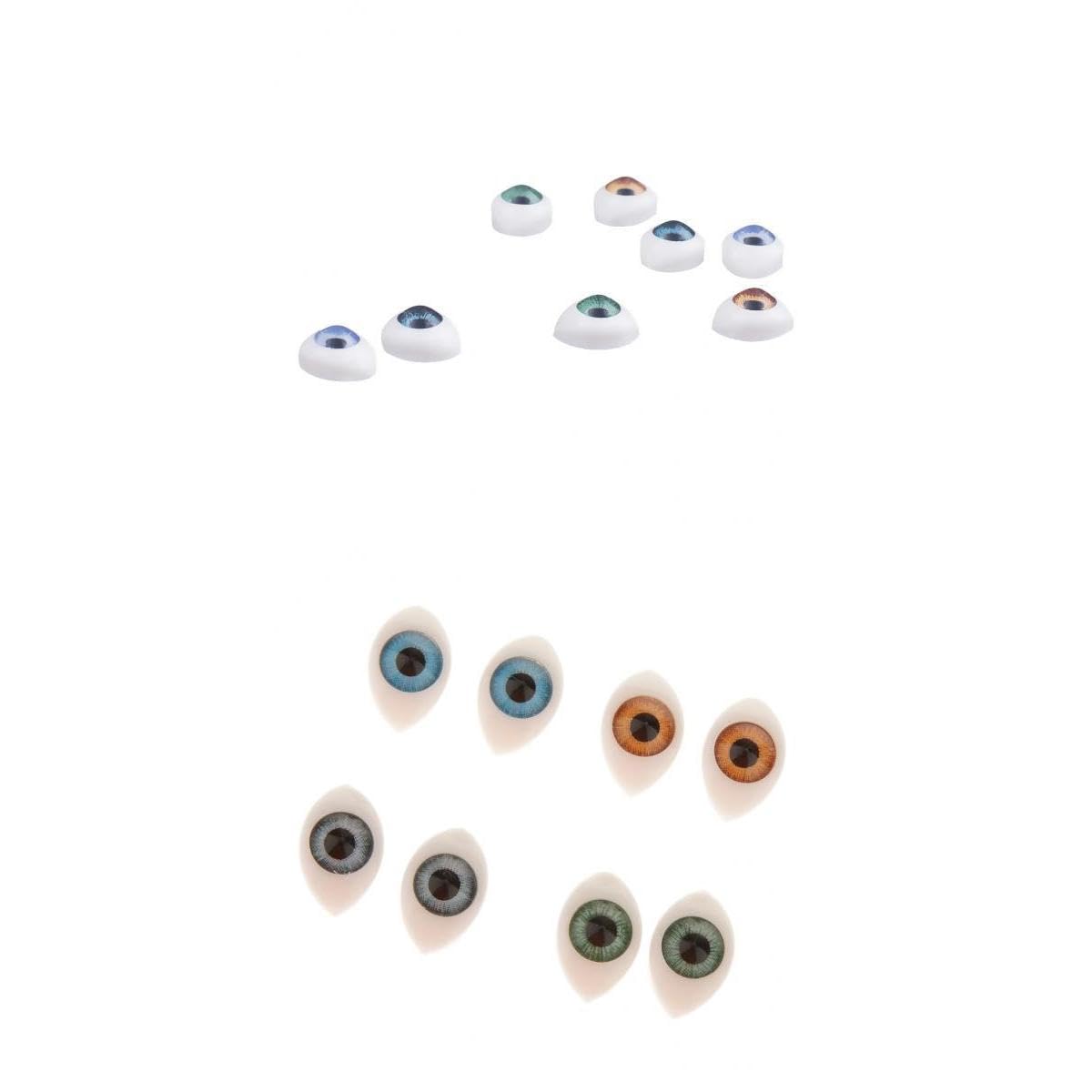VELURA 16 Pieces PVCOval Eyes Eyeballs for Mask Doll Bear Toy Making 5mm 6mm|Toys & Hobbies | Stuffed Animals | Other Stuffed Animals-image-43