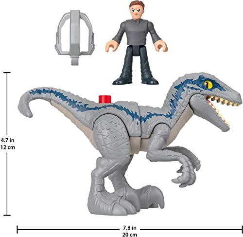 Fisher-Price IMAGINEXT Jurassic World auf der Flucht - Figurenset mit Blue und Owen, Action Pad, bewegliche Arme und Beine, für Kinder ab 3 Jahren, HKG15