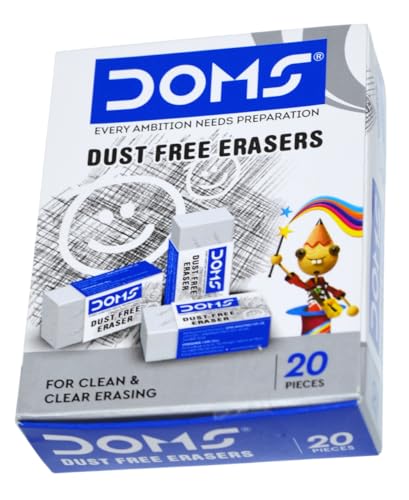 Image of DOMS Eraser Pack of 20|Blue