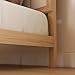 HOMCOM Full Size Bed Frame with Upholstered Headboard, Platform Bed Frame with Wooden Slats, No Box Spring Needed, Easy Assembly, Natural