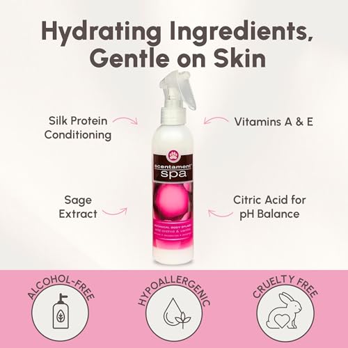 Image of Best Shot Scentament Spa Botanical Body Splash, Detangler Spray, Body Spray for Pets, Cat and Dog Cologne Spray, Wild Orchid Vanilla, 8 Oz.