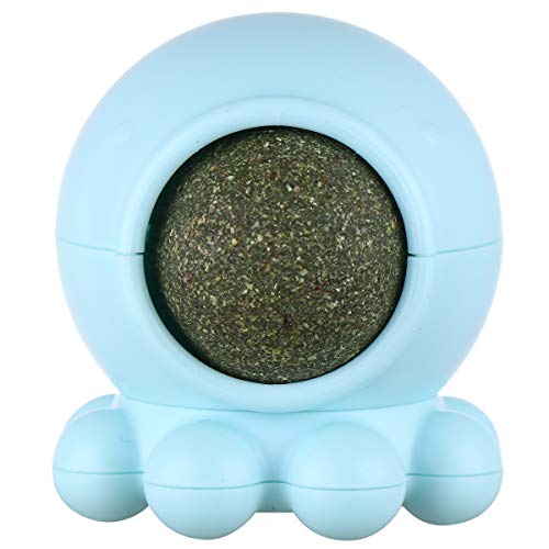 Simulação de brinquedo molar resistente a mordidas Polvo Rotação de 360 ??graus Bola de Catnip Estru