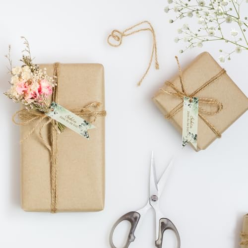200 Stück Anhänger Hochzeit Schön Dass Du Da Bist mit 2 x 10m Juteschnur, Schön Das Du Da Bist Anhänger, Geschenkanhänger Schön Dass Du Da Bist Klein, Geschenkanhänger Gastgeschenk für Dekoration