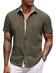 A - Plaid Collar- Army Green