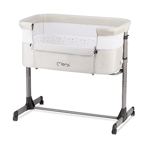 Miniatura 18 de Momi Revo Cuna Multifuncional Ajustable En 6 Posiciones De Altura De 72 A 82 Cm, Con Ruedas, Colchón Incluido, Correas De Fijación, Mosquitera Y Barra De Juguetes