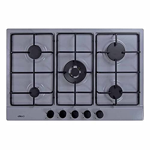 Elleci Piano Cottura Style 75 5 Fuochi Granitek 48 Grigio Cemento Pgss75348Cb