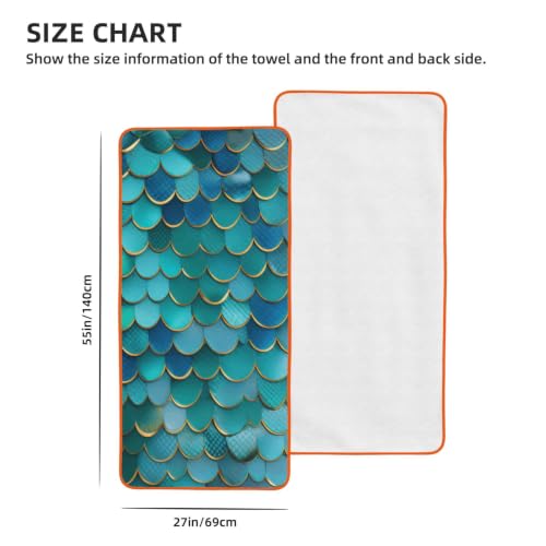 Toalla de baño de terciopelo coral de alta calidad con elegante diseño de sirena para spa 5