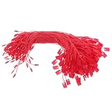 RUNROTOO Ficelles pour Étiquettes de Vêtements en Polyester Rouge 17 CM Lot de 990 Corde...