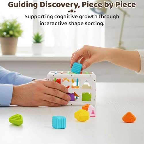 Image of StarAndDaisy Shape Sorting Toy for Baby & Toddler, Educational Toys for Kids 1 2 3 Years | Multi-Activity Cube / Learning Toys for Infants, Sorting Blocks / Alphabets Matching Toy for Boys & Girls