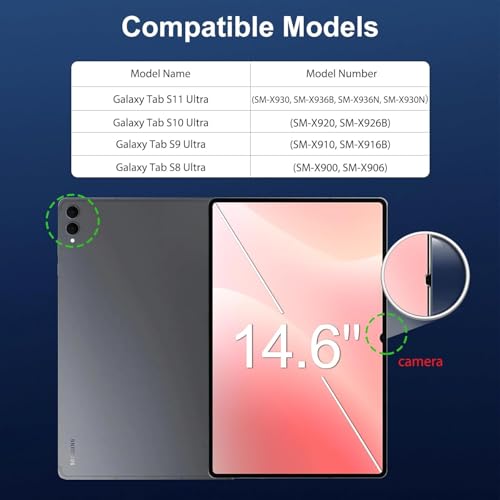 Image of Matte Screen Guard Compatible With Samsung Galaxy Tablet S11 Ultra / S10 Ultra / S9 Ultra / S8 Ultra 14.6 inch Inch Tab Flexible Anti Glare Matte Screenguard Not a Tempered Glass Screen Protector
