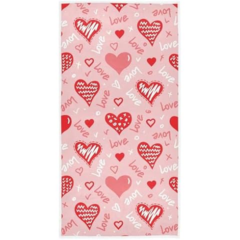 Wamika Valentine's Day Pink Love Towel Set Cover