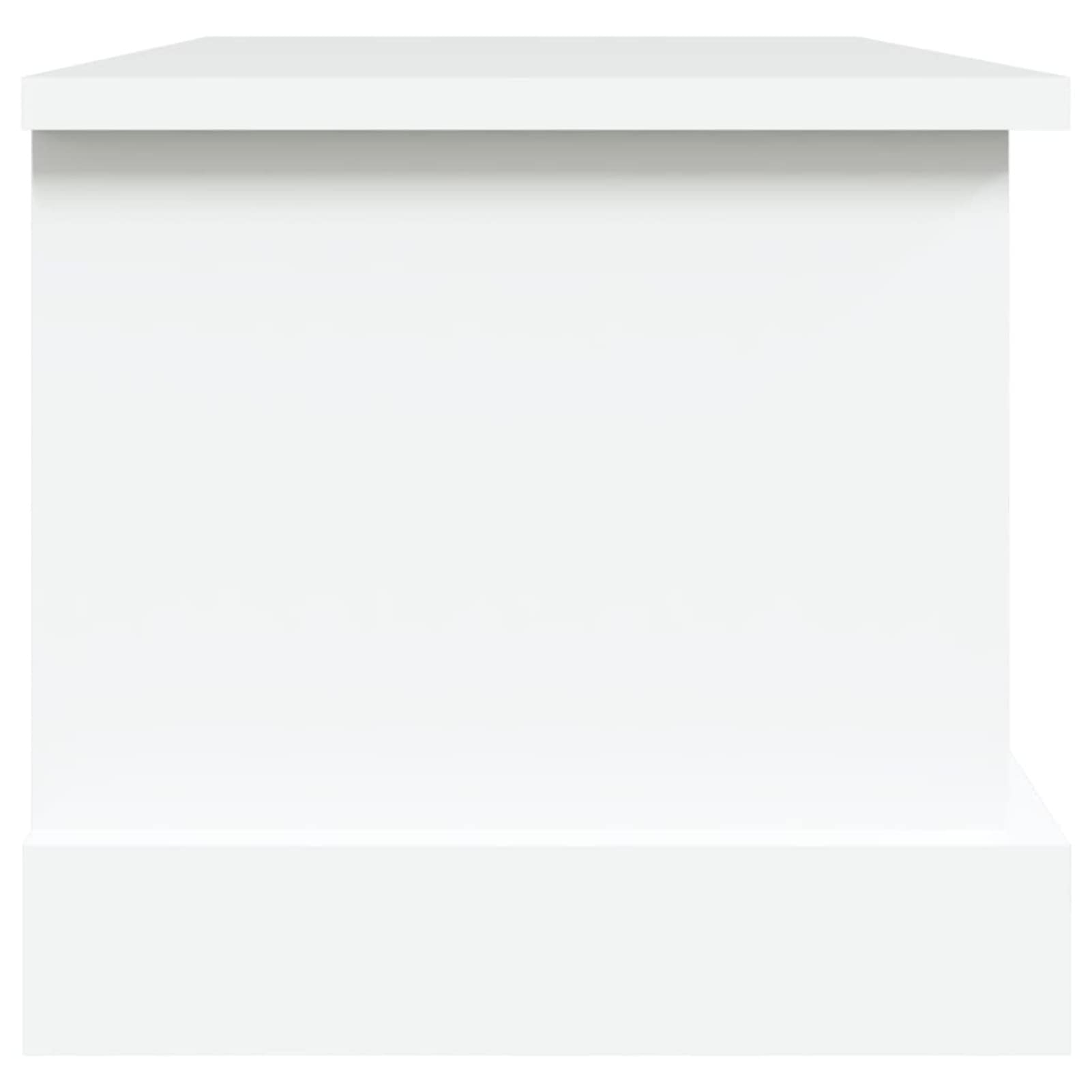 Contenitore Portaoggetti Bianco 50x30x28 cm Legno Multistrato,Baule da Giardino Impermeabile, Cassapanca Contenitore da Esterno