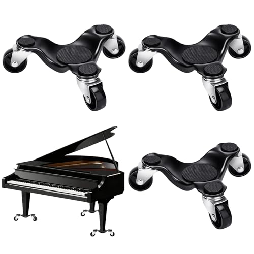 Datanly 3 Pcs Piano Dolly, 6.3" Piano Moving Dolly with