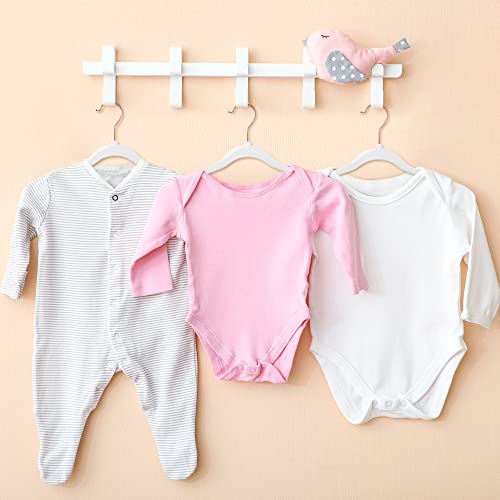 House Day Velvet Baby Hangers For Closet, Kids Hangers Velvet 60 Pack, Non Slip Toddler Hangers 11.8 Inch, Durable Childrens Hangers Newborn Hangers For Baby Clothes- White #TOP5