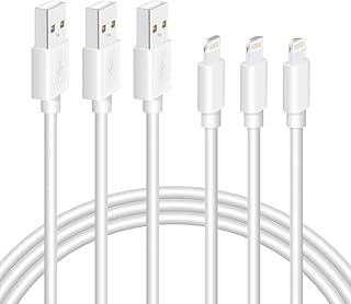 Nikolable iPhone Charger Cable 2M, MFi iPhone Cable 2M Fast Charging Cable, Long iPhone Wires Compatible with iPhone 12 13 11 Pro Max X Xs XR 8 7 6 6Plus SE iPad Airpods White