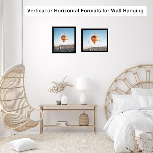 Image of JCJMY 10x12 Picture Frame Black for Wall Hanging, Wall Mounting Horizontally or Vertically, 10 x 12 Wall Gallery Poster Photo Frame with Shatter Resistant Plexiglass, Black