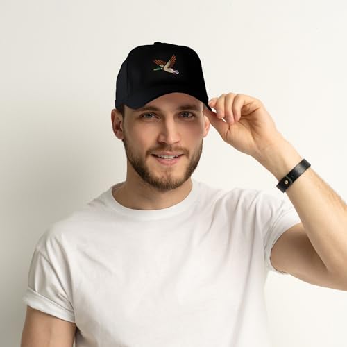 Image of Embroidered Baseball Cap for Women Men Adjustable Baseball Hat Black Baseball Cap Trucker Hat