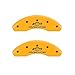 MGP Caliper Covers 14229SBRCYL Caliper Cover, Set of 4 (Yellow Engraved Front and Rear: Chevy Racing Powder Coat Finish Black Characters)