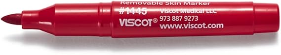 Viscot Mini EZ Removeable Ink Skin Marker Red 10 Pack
