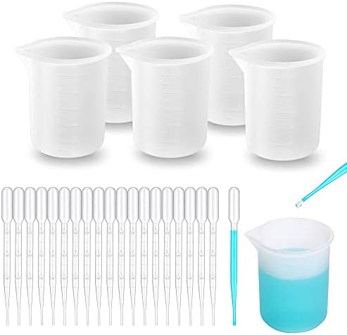 Tasses à mesurer en silicone réutilisables pour résine époxy, antidérapant,  sans nettoyage, 100ml, 300ml, 750ml, Outils dapprovisionnement en résine -   Canada