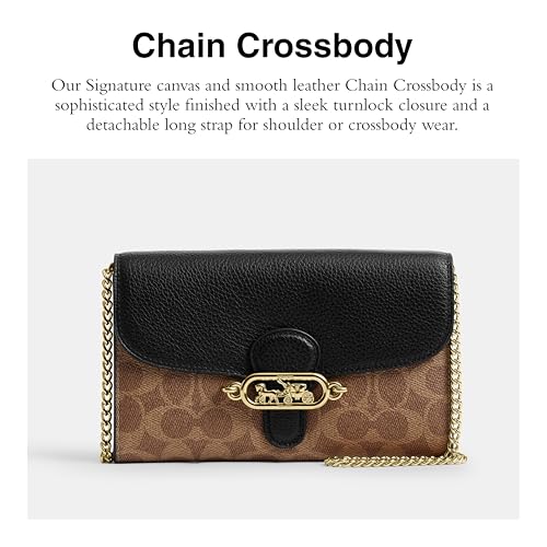 Coach Chain Crossbody, Tan/Black2