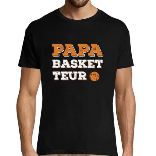 T-Shirt Homme Papa basketteur original pour un cadeau de fête des pères humoristique