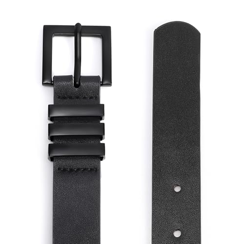 XZQTIVE Plus Size Women's Leather Belts for Jeans Pants Dress Fashion Ladies Waist Belt with Square Gold Buckle2