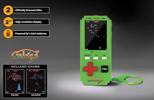 Image of My Arcade Galaga Pixel Pocket Pro: Galaga Video Game, Retro Gaming, Portable Keychain Arcade, Classic Arcades