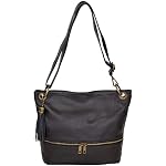 Sac CUIR Femme Bandoulière/Sac Cuir Femme Italien/Sac Cuir Femme Pompon/Sac à Main Femmes CUIR/Sac femme CUIR Porté Epaule ‘Ornella ‘