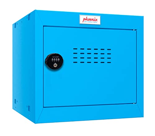 Image of Phoenix Safe Company - CL Series - Cube Lockers - Blue Size 1 Cube Locker With Combination Lock - 365 x 400 x 400mm - CL0344BBC