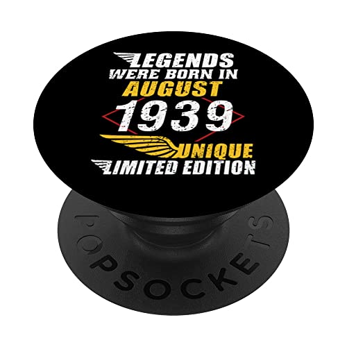 Cumpleaños Agosto 1939 Edición Limitada Regalo Legend PopSockets PopGrip Intercambiable