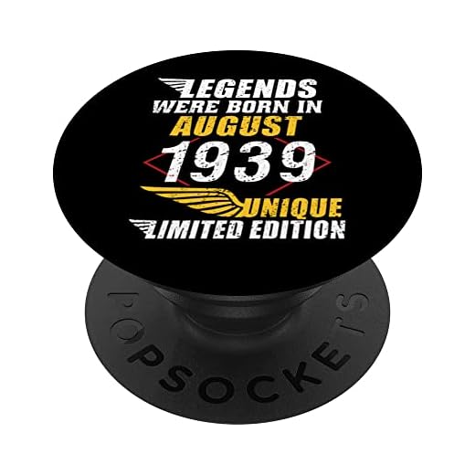Cumpleaños Agosto 1939 Edición Limitada Regalo Legend PopSockets PopGrip Intercambiable