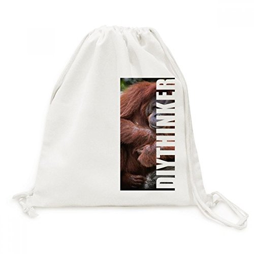 Sac à dos cordon orang-outan en toile pour voyage et loisirs