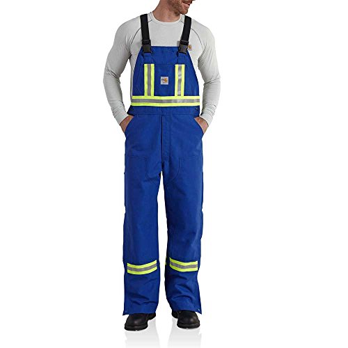 Salopette Bavette de Canard Carhartt 101703 en coton robuste raye anti flamme pour homme