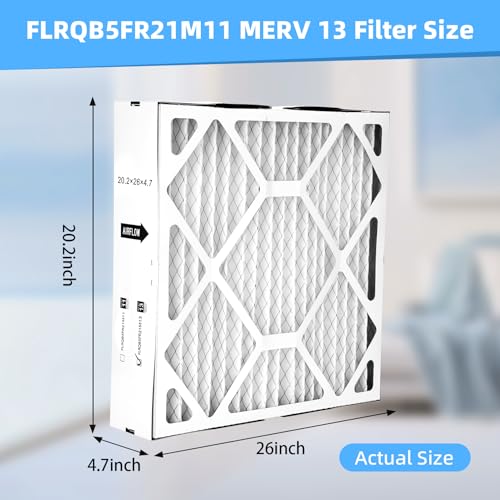 2 Packs Upgrade FLRQB5FR21M11 MERV 13 Filter 20.2'' x 26'' x 4.7'' Compatible with Trane FLRQB5FR21M13 and Envirowise 20.2'' x 26'' x 4.7'' for QuikBox Replacement Media Filter MERV 13 by Vikua - Image 2