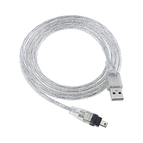 Cable adaptador USB macho a Firewire IEEE 1394 de 4 pines macho iLink de 1,5 m, compatible con Sony DCR TRV75E DV USB Firewire Cable Accesorios
