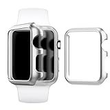 Apple Watch Case 38mm, Imymax Hard Aluminum Plated Protective Bumper Shell Cover Cases for Apple iWatch Sport / Edition - Silver
