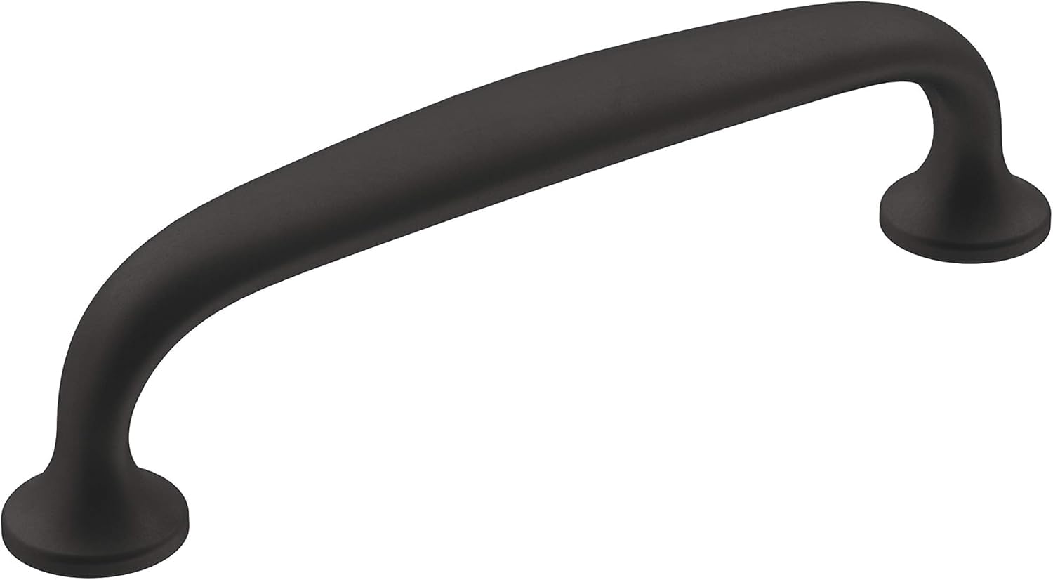 Amerock | Cabinet Pull | Matte Black | 3-3/4 inch (96 mm) Center-to-Center | Renown | 1 Pack | Drawer Pull | Cabinet Handle | Cabinet Hardware