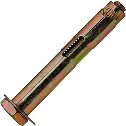 YoiYee M8*80mm Sleeve Anchor Hex Bolts, Heavy Duty Expansion Through Bolts for Concrete Brick & Masonry Fixings