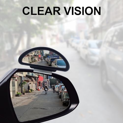 Image of Blind Spot Mirror Adjustable 360 Degree Car Side Mirror, HD Glass Rear View Mirror Exterior Accessories for Car SUV Frame Thickness Less than 5MM