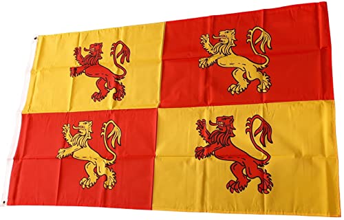 NWFlags Owain Glyndwr Flag 5ft x 3ft 75d Premium Polyester Suitable For Flagpoles, Multicolor