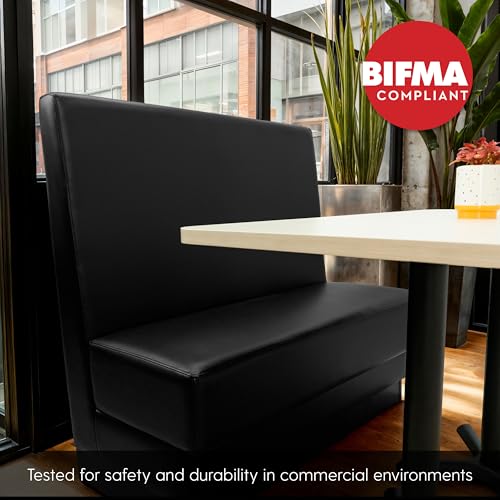 Image of FDP Pro Series Single-Sided Restaurant Booth - Dark Gray, 15425-DG